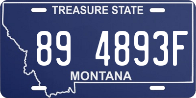 MT license plate 894893F