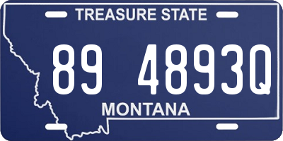 MT license plate 894893Q