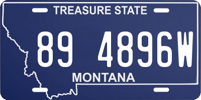 MT license plate 894896W