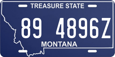 MT license plate 894896Z