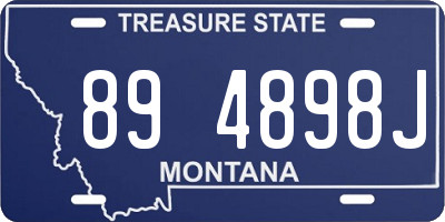 MT license plate 894898J