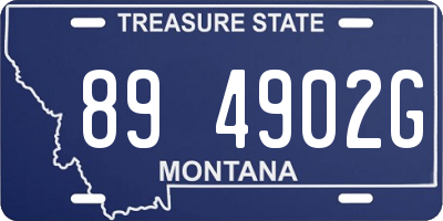 MT license plate 894902G