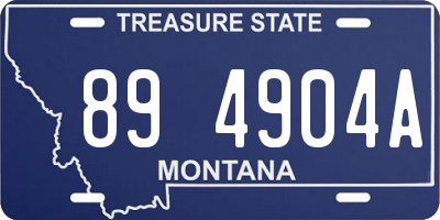 MT license plate 894904A