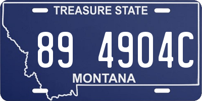 MT license plate 894904C