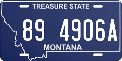 MT license plate 894906A