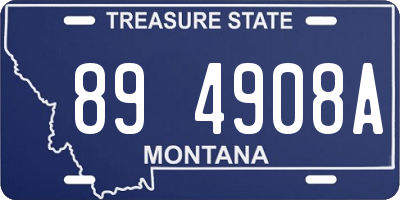 MT license plate 894908A