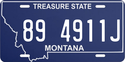 MT license plate 894911J