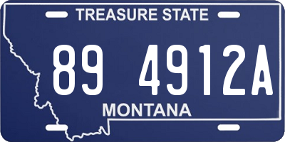 MT license plate 894912A