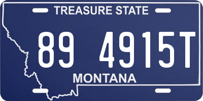 MT license plate 894915T