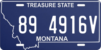 MT license plate 894916V
