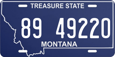 MT license plate 894922O