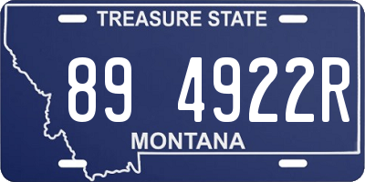 MT license plate 894922R