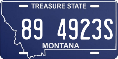 MT license plate 894923S