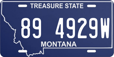MT license plate 894929W