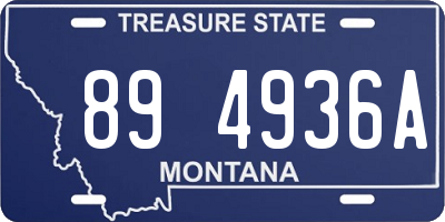 MT license plate 894936A