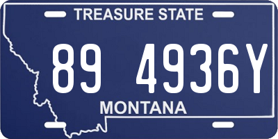 MT license plate 894936Y