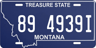 MT license plate 894939I