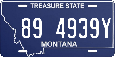 MT license plate 894939Y
