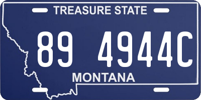 MT license plate 894944C