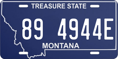 MT license plate 894944E