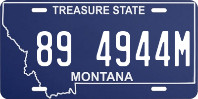 MT license plate 894944M
