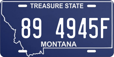 MT license plate 894945F