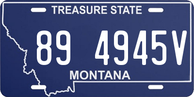 MT license plate 894945V