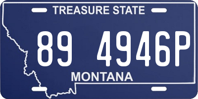 MT license plate 894946P