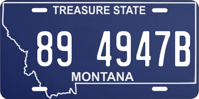 MT license plate 894947B