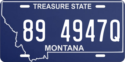 MT license plate 894947Q