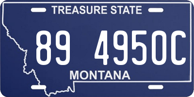 MT license plate 894950C