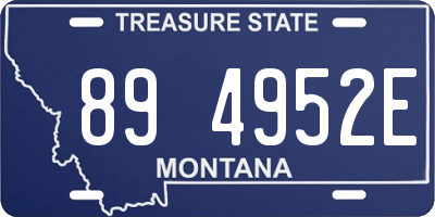 MT license plate 894952E