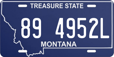 MT license plate 894952L