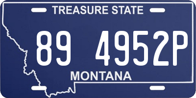 MT license plate 894952P