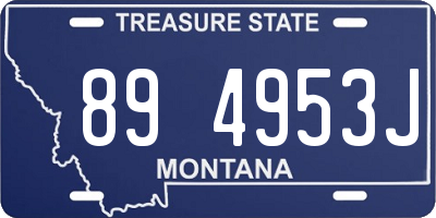 MT license plate 894953J