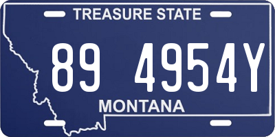 MT license plate 894954Y