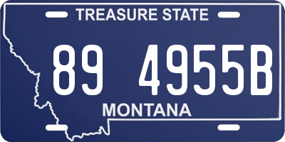 MT license plate 894955B