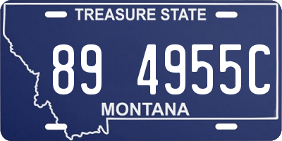 MT license plate 894955C