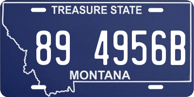 MT license plate 894956B