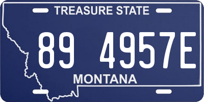 MT license plate 894957E