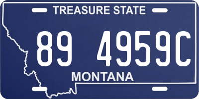 MT license plate 894959C