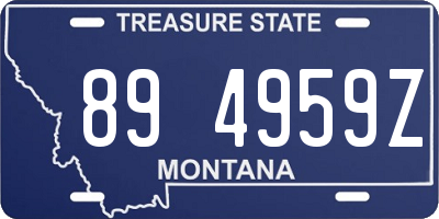 MT license plate 894959Z