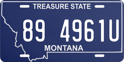 MT license plate 894961U