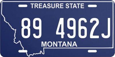 MT license plate 894962J