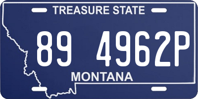 MT license plate 894962P