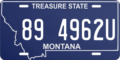 MT license plate 894962U