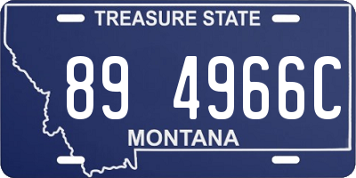 MT license plate 894966C