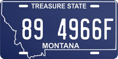 MT license plate 894966F
