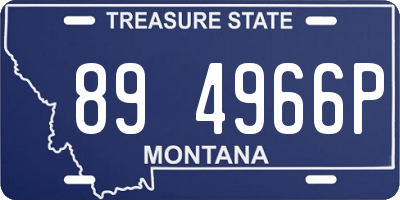 MT license plate 894966P