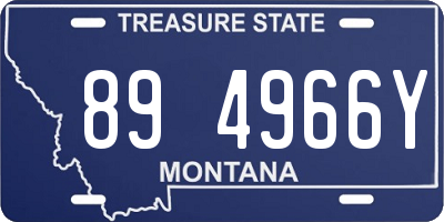 MT license plate 894966Y